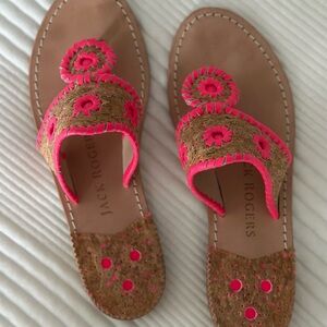 Jack Rogers Women's Sandals - Tan and Pink